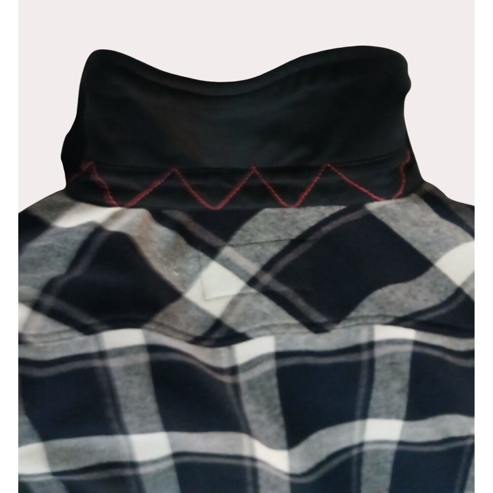 Orvis Womens Plaid Flannel Shirt Jacket Black Gray Snap Button Front S Pockets - Picture 16 of 16